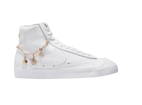 NIKE Women's Blazer Mid '77 Shoes, White White Metallic Gold, 6.5