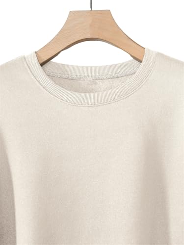 XEXOAQ Crewneck Sweatshirt for Women You Can Do Hard Things Graphic Fleece Pullover Loose Fit Long Sleeve Casual Tops Sand