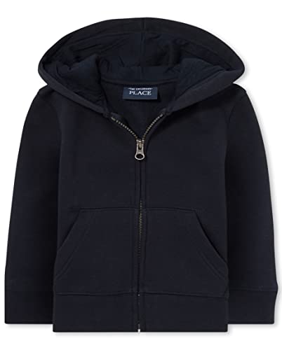 The Children's Place baby boys And Toddler Zip Up Hoodie School Uniform Polo Shirt, New Navy, 12-18 Months US
