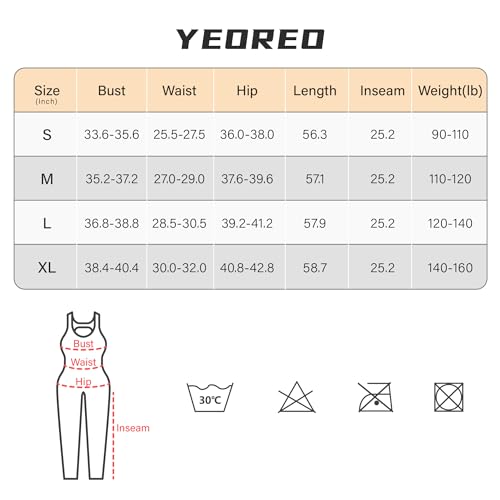 YEOREO Women Long Sleeve Workout Jumpsuit Zip Up Romper Bottom Pants Bodysuit Bodycon Sexy One Piece Royal Blue XL