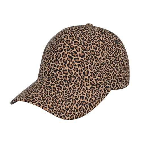 Vosery Baseball Cap Women Men- Brown Leopard Print A Adjustable for Baseball Hat Women and Men