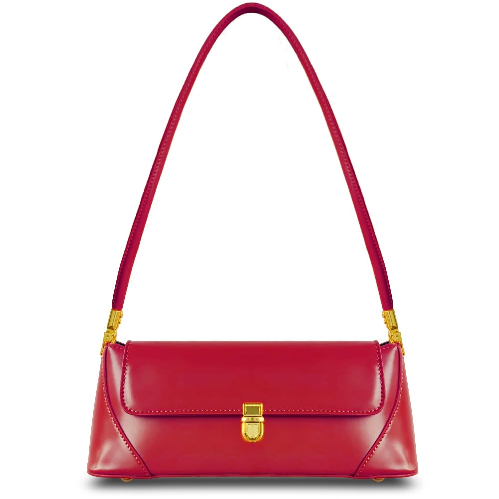 cuiab Women's Shoulder Bag, Shoulder Bag for Women, Red Purse, Red Shoulder Bag, Vintage Shoulder Bag(Red)