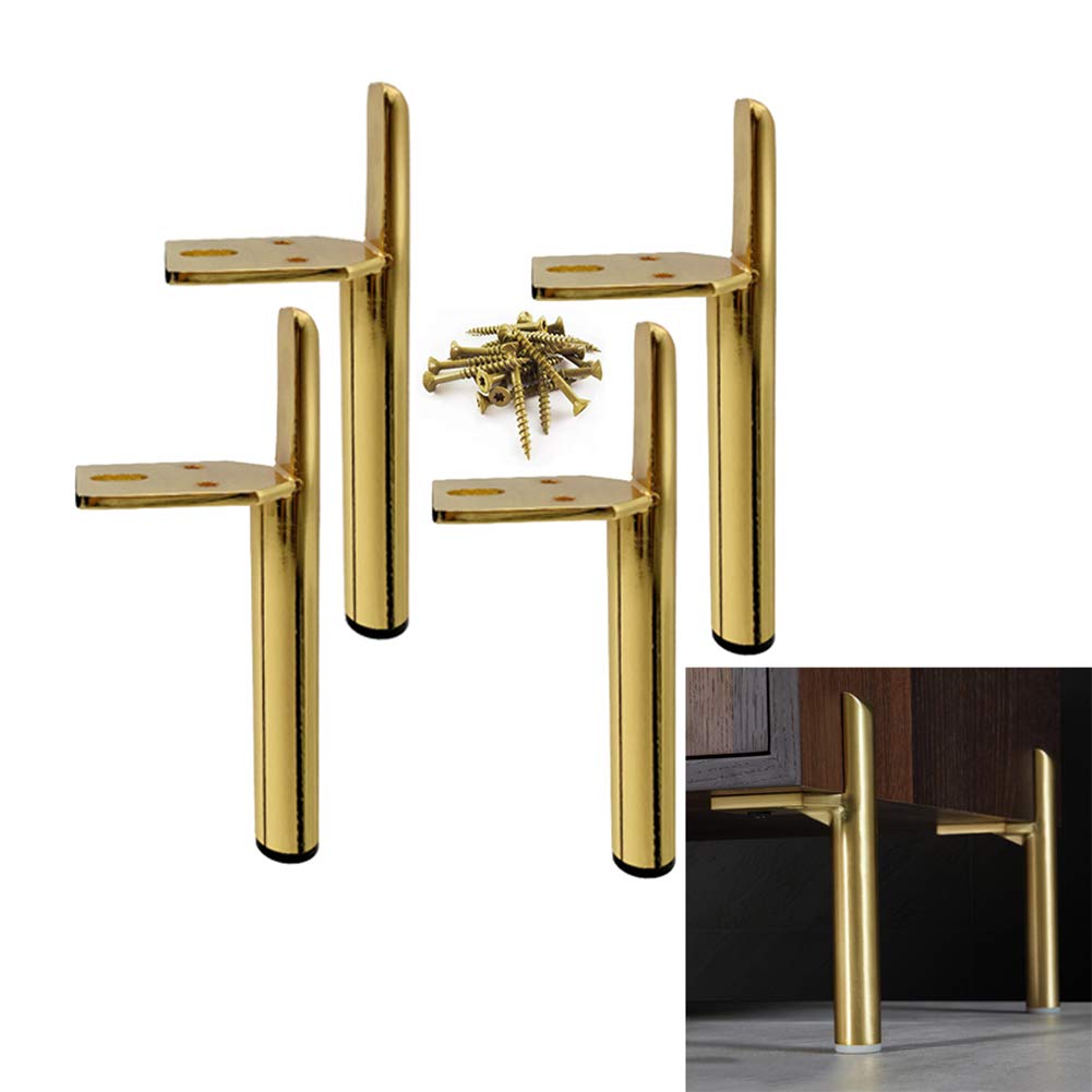 Metal Furniture Legs, Modern Style Coffee Table Sofa Feet Kitchen Table Legs Bathroom Cabinet Cupboard Feet, DIY Furniture Hardware Replacement Parts, 4Pcs