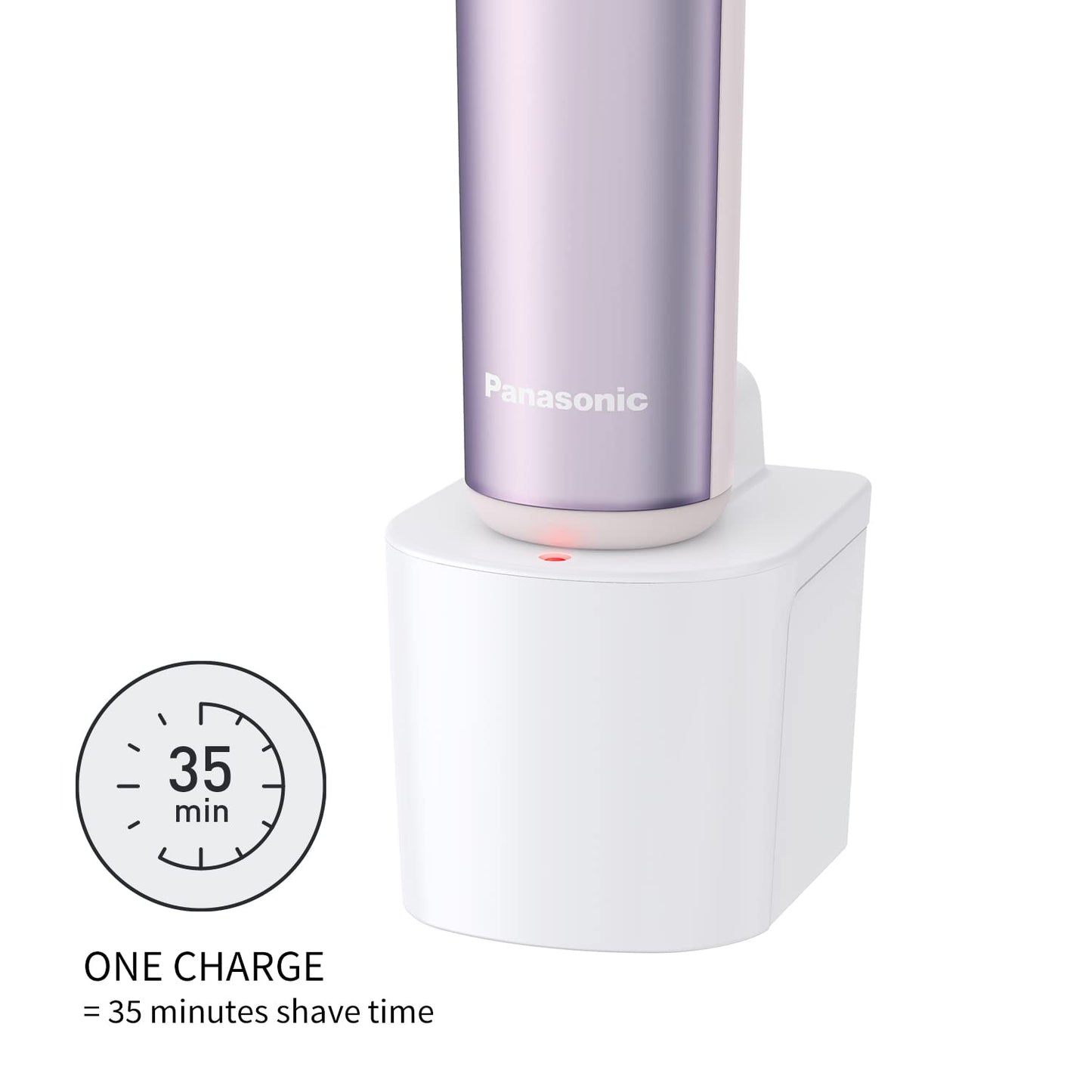 Panasonic Electric Shaver for Women, Cordless 4-Blade Shaver, Bikini Attachment, Pop-Up Trimmer, Wet Dry Operation - ES-AWL8AV (Purple)