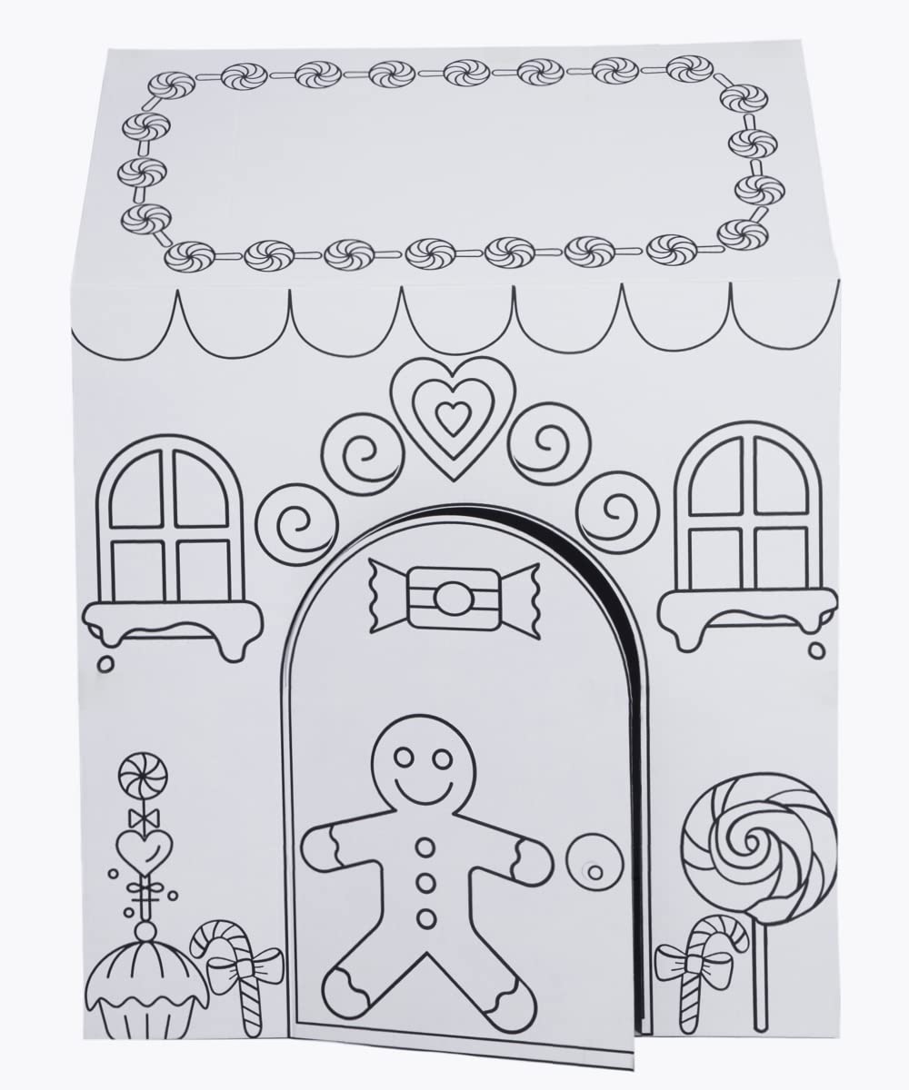 ColorJo “Christmas Wonderland” Color Your Own Playhouse - Spread The Joy and Wonder of Christmas by Your Creativity and Imagination. Best Kids Art & Craft for Holiday Season, Perfect Coloring Toy 3+