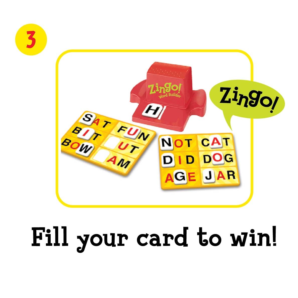 ThinkFun Zingo Word Builder - Classic Early Reading Game | Enhances Vocabulary & Spelling Skills | Award-Winning Educational Toy for Kids and Adults