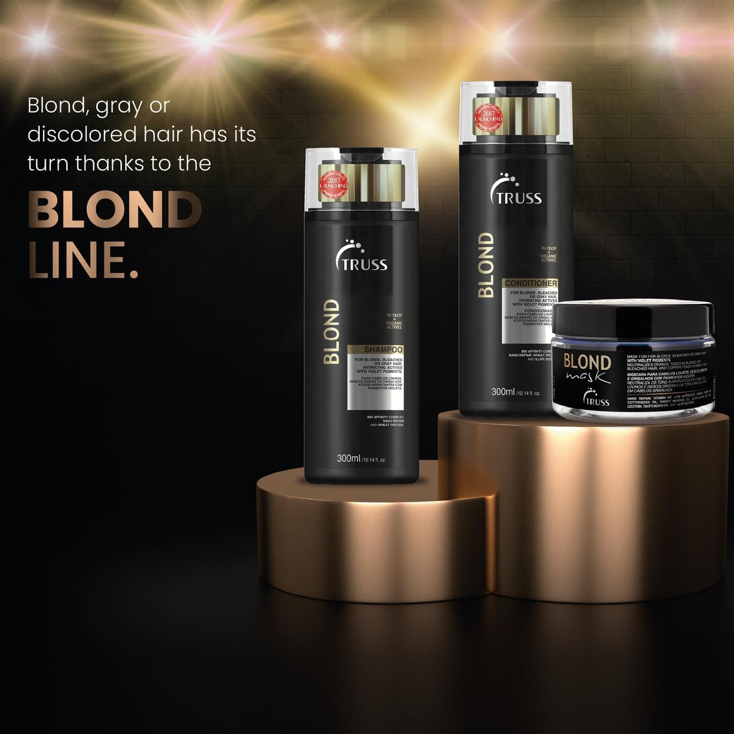 TRUSS Blond Mask - Hydrating Blonde Hair Mask + Purple Toner for Brassy Hair - Neutralizes Orange + Yellow Tones on Blonde, Bleached + Gray Hair - (6.35 oz)