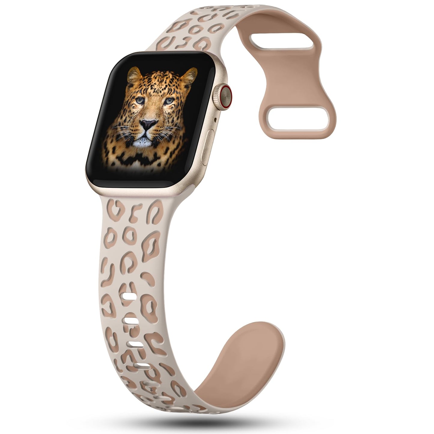 3 Pack Leopard Engraved Bands Compatible with Apple Watch Band 41mm 40mm 38mm Women, Soft Silicone Cheetah Embossed Sport Strap for iWatch Bands Series 9 8 7 6 5 4 3 2 1 Ultra SE.MT-SL-SLMT