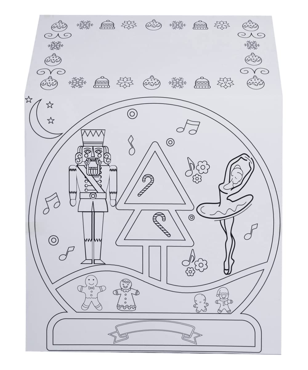ColorJo “Christmas Wonderland” Color Your Own Playhouse - Spread The Joy and Wonder of Christmas by Your Creativity and Imagination. Best Kids Art & Craft for Holiday Season, Perfect Coloring Toy 3+