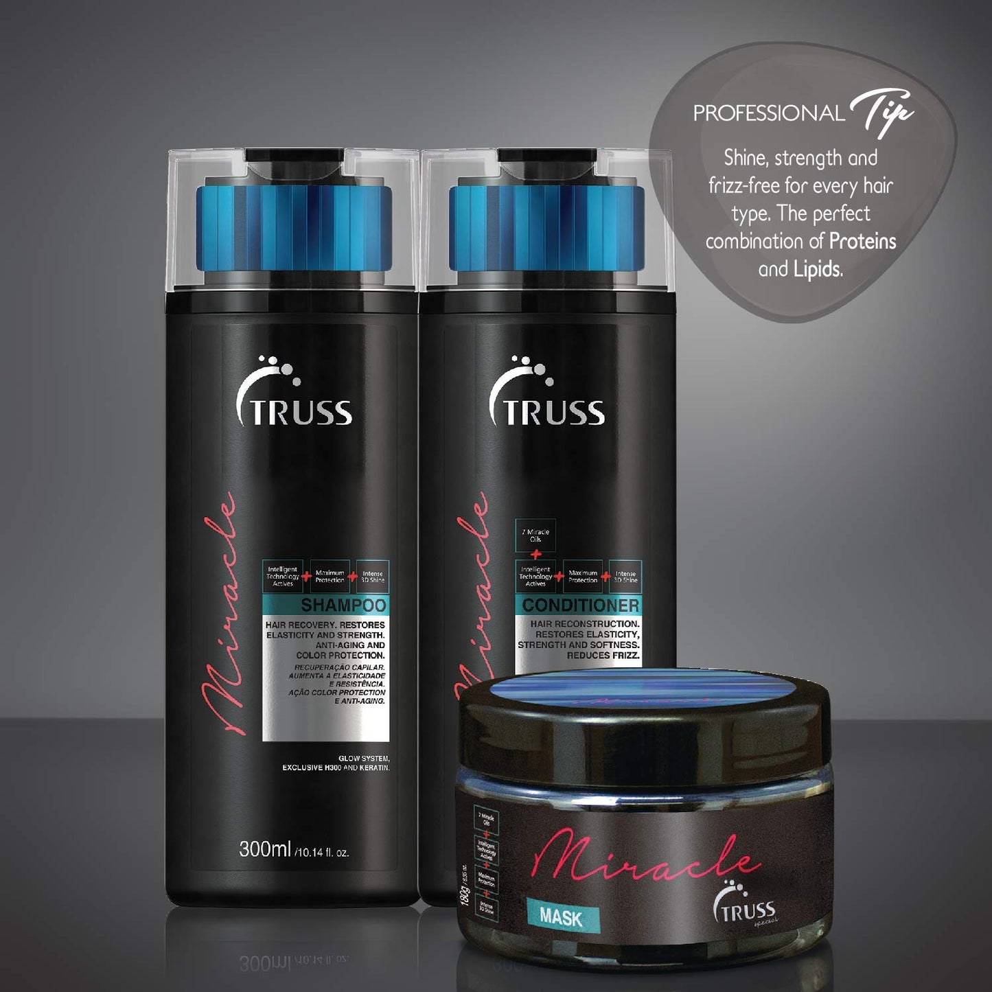 TRUSS Miracle Shampoo and Conditioner Set Bundle