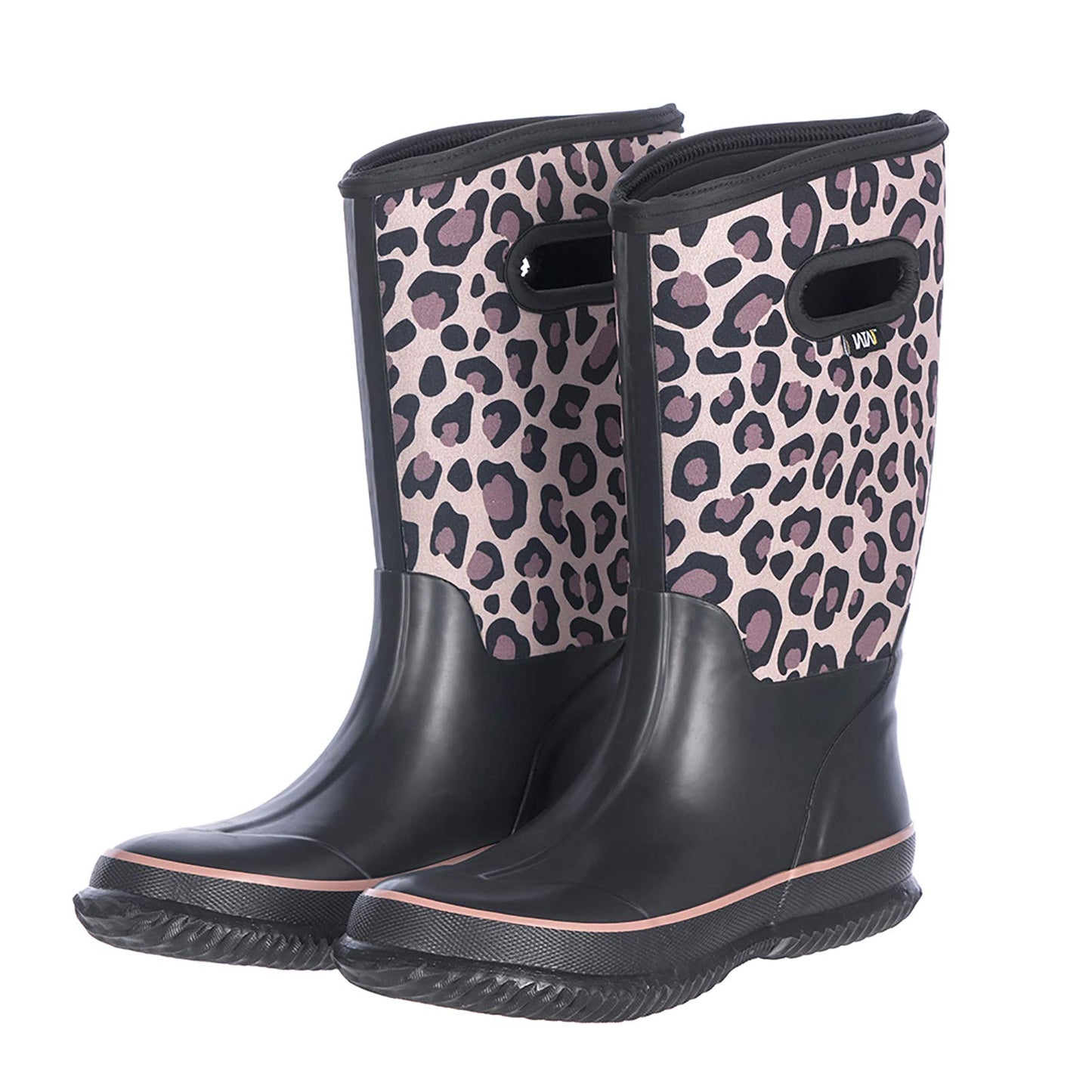 WTW Mid Calf Rain Boots for Women - Waterproof Neoprene Mud Boots Garden Boots