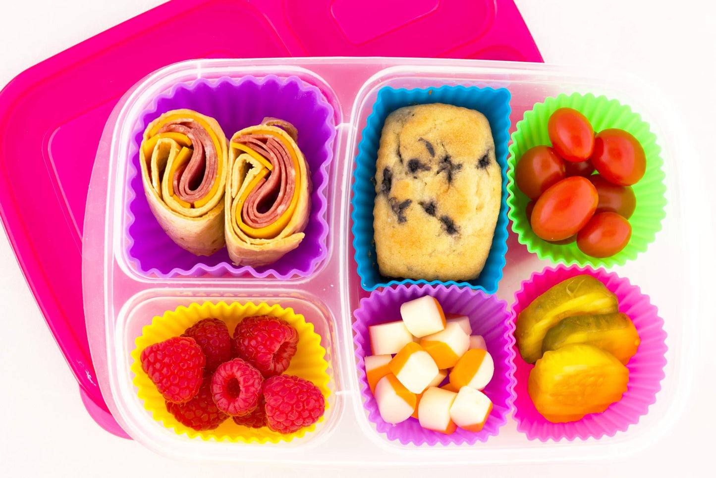 Silicone Baking Cups Bento Variety Bundle, Set of 18 Reusable Silicone Cupcake Liners for Baking, Lunch Box Dividers, Nonstick Silicone Muffin Cups, Silicone Cupcake Molds for Baking and Bento Box