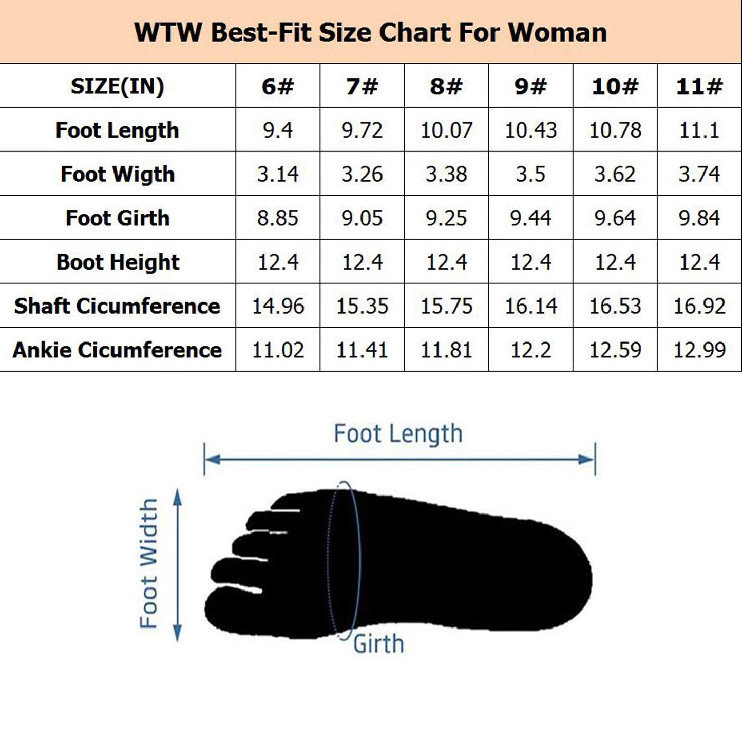 WTW Mid Calf Rain Boots for Women - Waterproof Neoprene Mud Boots Garden Boots