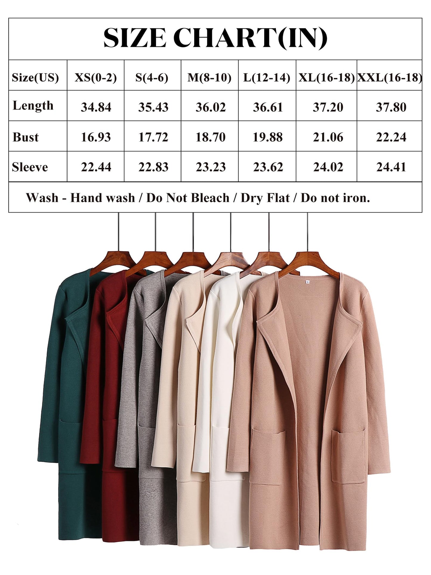 ANRABESS Women's Open Front Knit Lightweight Cardigan Casual Long Coatigan Sweater Lady Jacket Coat 2024 Fall Outerwear Light Brown Medium