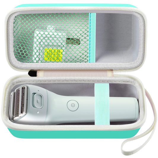 Case Compatible with Panasonic ES2207P/ ES2216PC/ ES2291D Electric Shaver for Women Cordless 3 Blade Razor Pop-Up Trimmer Close Curves. Ladies Shave Razors Holder Fits for Charger -Green (Box Only)