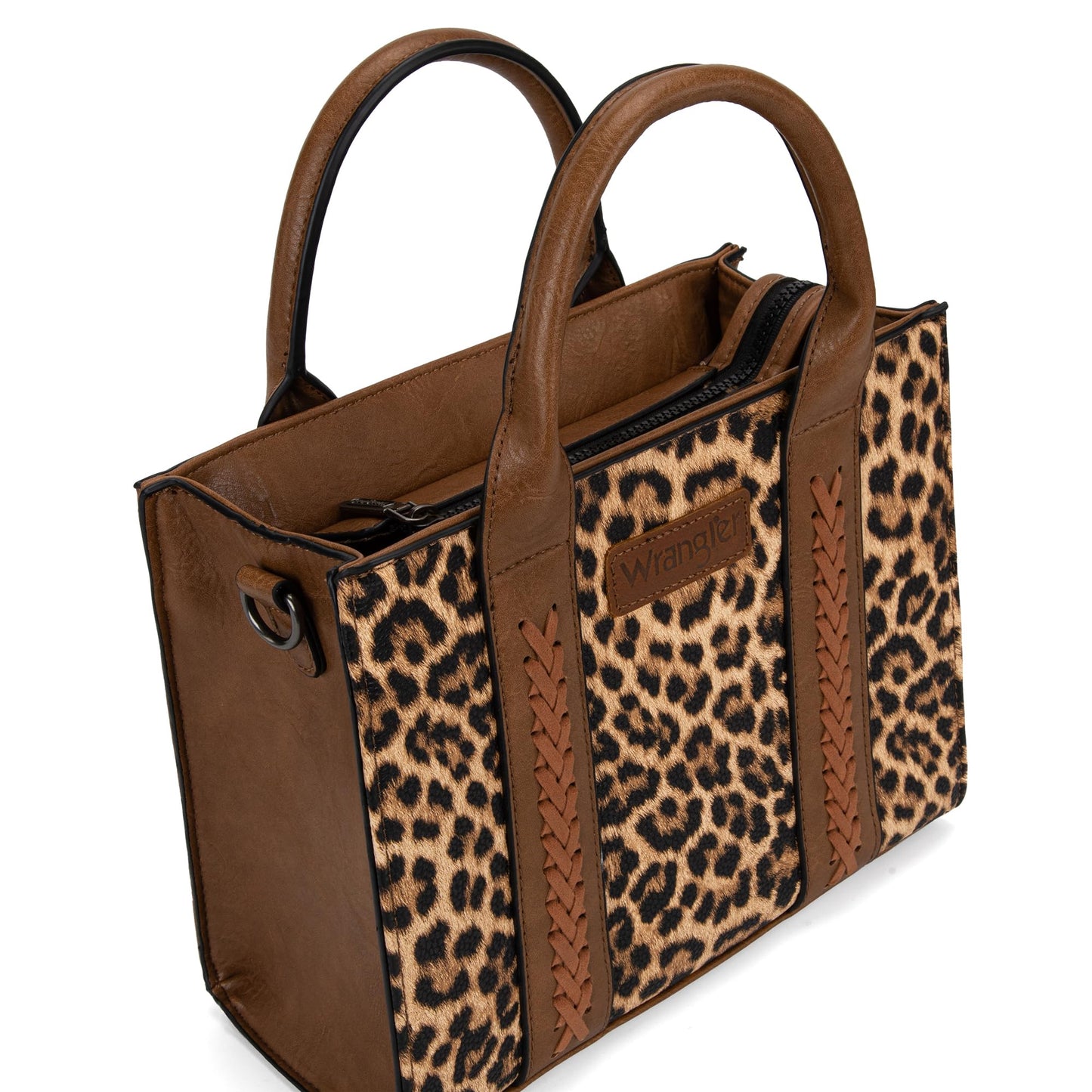Wrangler Tote Bag for Women Trendy Womens Purses and Handbags Top Handle Womens Tote Bag with Zipper Pockets and Strap Lepard WG70-8120CLP