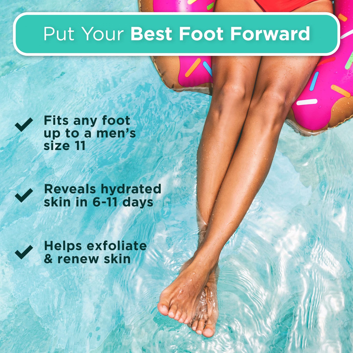 Dermora Foot Peel Mask - 2 Pack of Regular Skin Exfoliating Foot Masks for Dry, Cracked Feet, Callus, Dead Skin Remover - Feet Peeling Mask for Soft Baby Feet, Original Scent