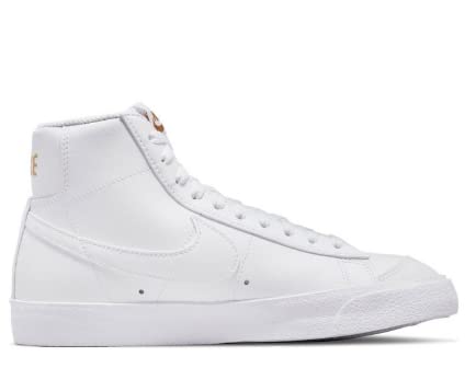 NIKE Women's Blazer Mid '77 Shoes, White White Metallic Gold, 6.5