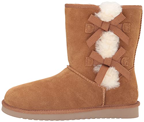 Koolaburra by UGG Women's Victoria Short Fashion Boot, Chestnut, 07 M US