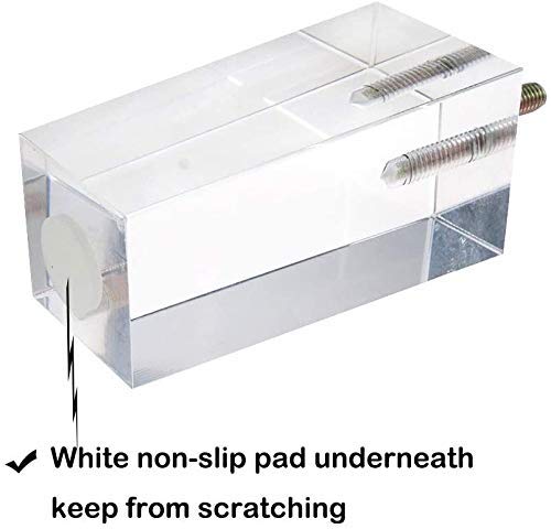 FONDDI Acrylic Furniture Legs, 4 Inch Sofa Couch Table Cabinet TV Stand Legs, Clear Furniture Risers, Heavy Duty Pack of 4