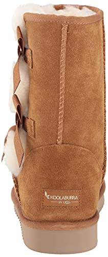 Koolaburra by UGG Women's Victoria Short Fashion Boot, Chestnut, 07 M US