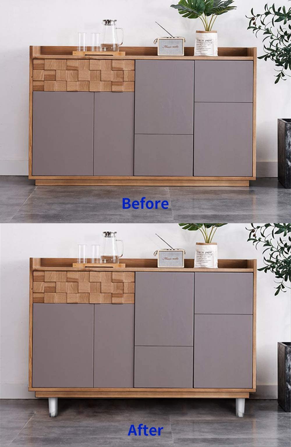 FONDDI Acrylic Furniture Legs, 4 Inch Sofa Couch Table Cabinet TV Stand Legs, Clear Furniture Risers, Heavy Duty Pack of 4