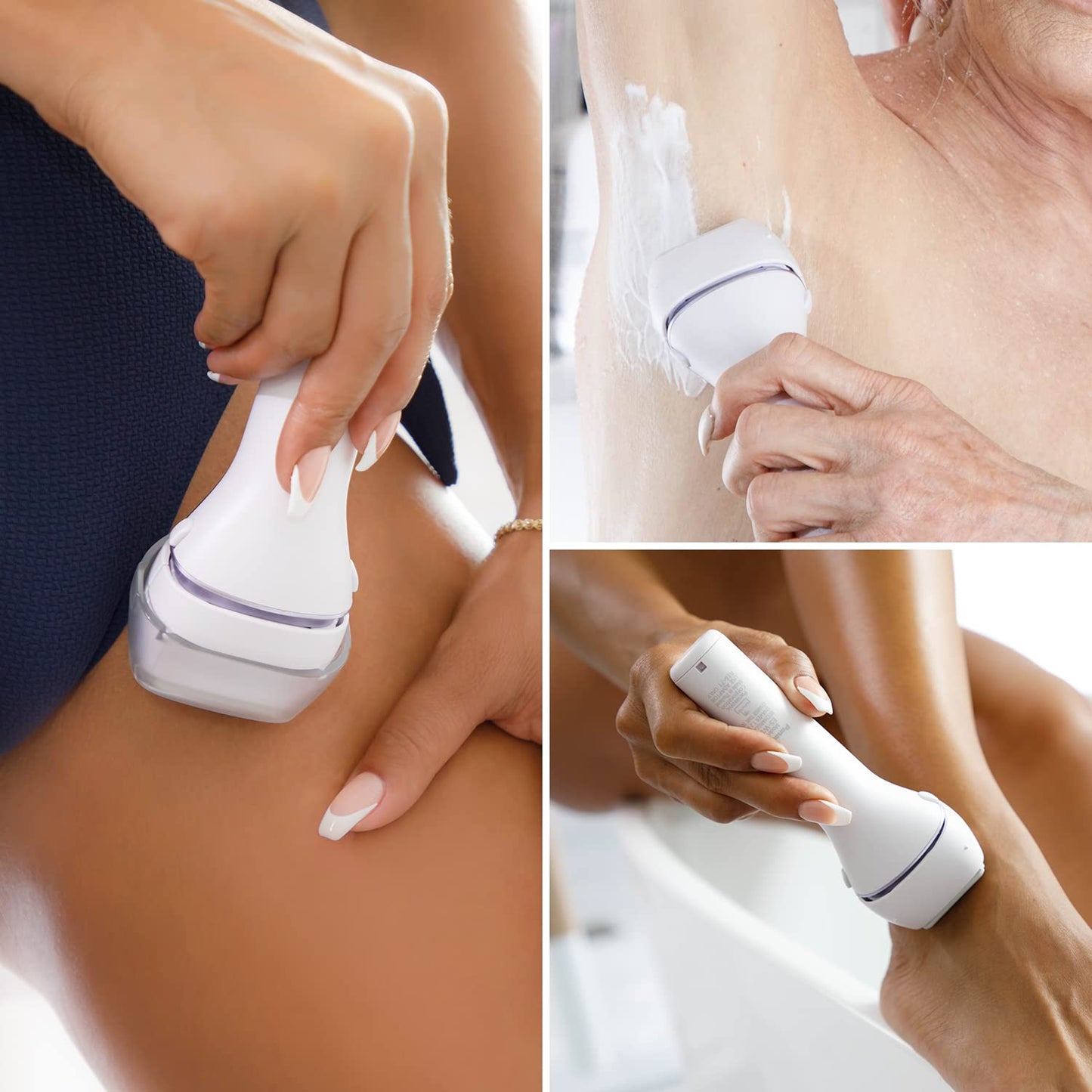 Panasonic Electric Shaver for Women, Cordless 4-Blade Shaver, Bikini Attachment, Pop-Up Trimmer, Wet Dry Operation - ES-AWL8AV (Purple)