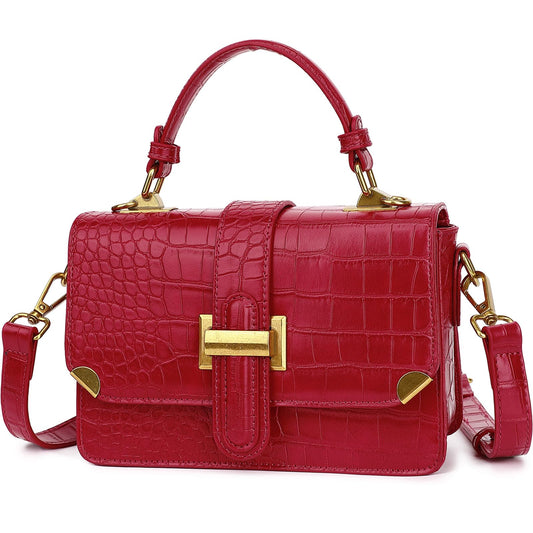 LL LOPPOP Women's Small Classy Crossbody Bag Purse Top Handle Handbags Leather Satchel Bags for Women with Adjustable Strap