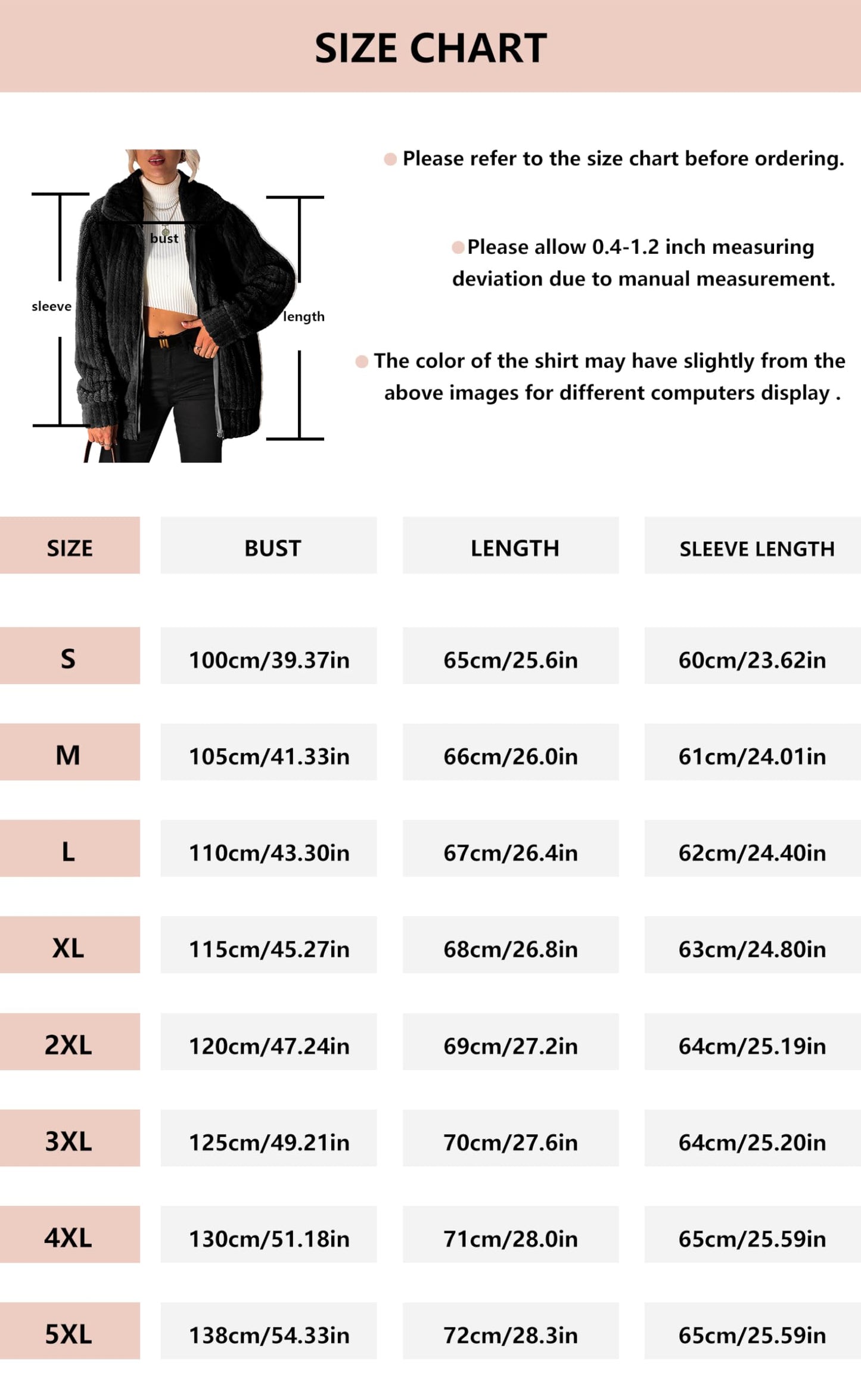 Vipwest Women's Sherpa Jacket Women Casual Fall Zipper Fleece Dress Shearling Jacket Coat Outfits with Pockets (Black, Medium)