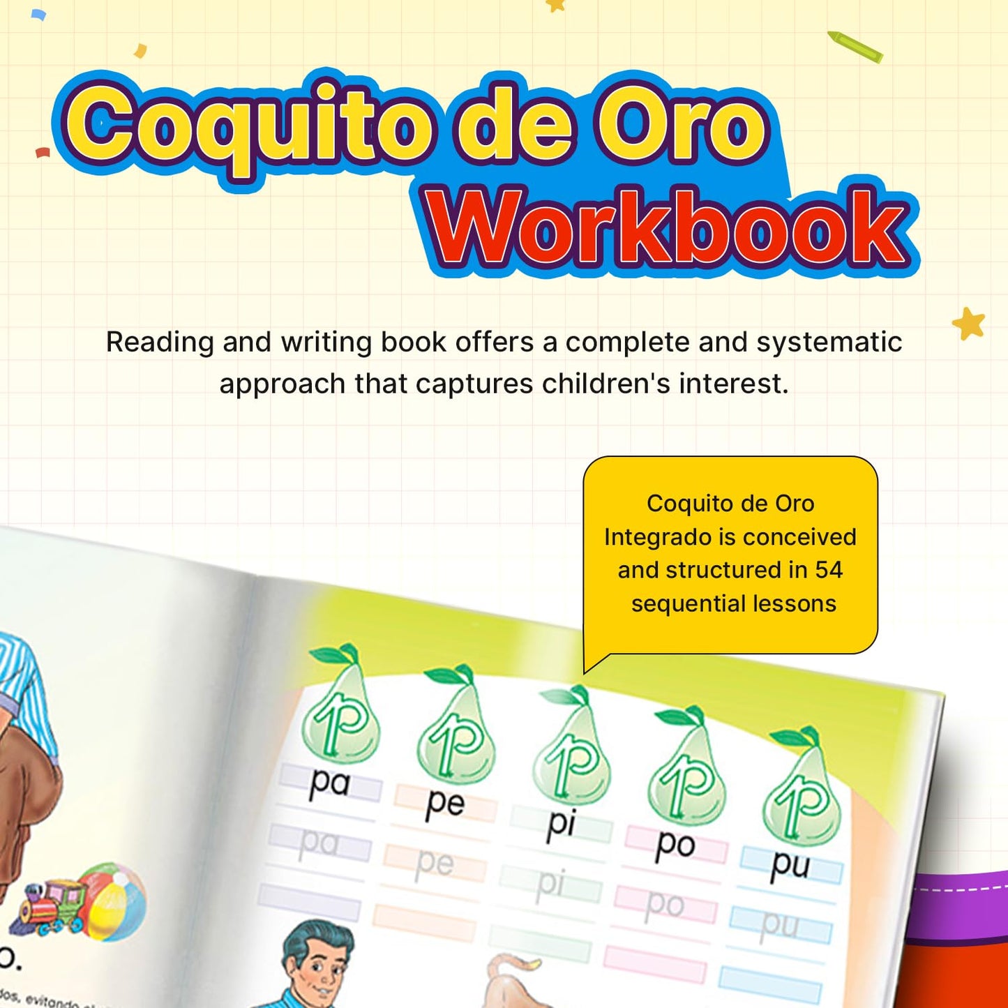 Coquito de Oro - Spanish workbook for kids - Learn Spanish book for kids - Libro para aprender a leer en español - Leer y escribir en Español