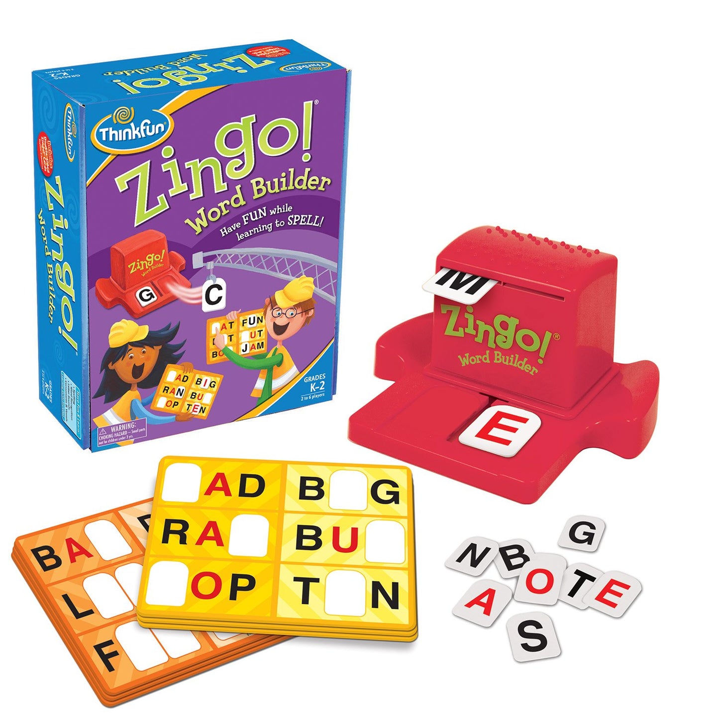 ThinkFun Zingo Word Builder - Classic Early Reading Game | Enhances Vocabulary & Spelling Skills | Award-Winning Educational Toy for Kids and Adults