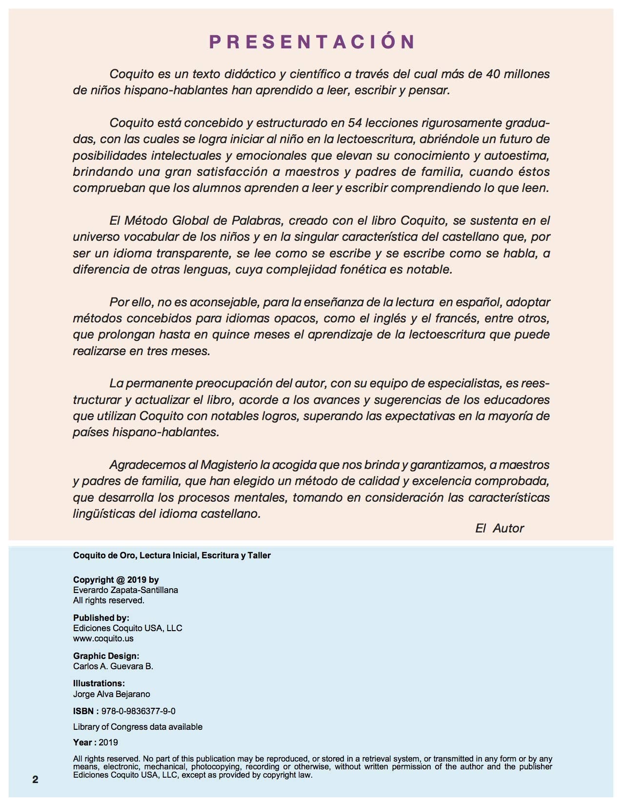 Coquito de Oro - Spanish workbook for kids - Learn Spanish book for kids - Libro para aprender a leer en español - Leer y escribir en Español