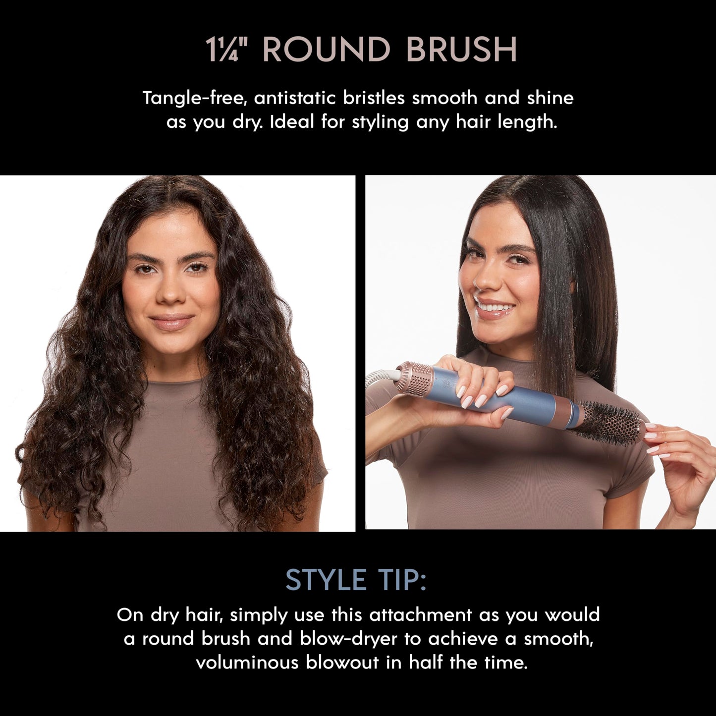 INFINITIPRO by CONAIR DigitalAIRE Multi-Styler | Air Styling System for Curls, Waves, Blowouts & Volume | 4 Attachments to Personalize Your Look Plus Storage Bag | Light Blue