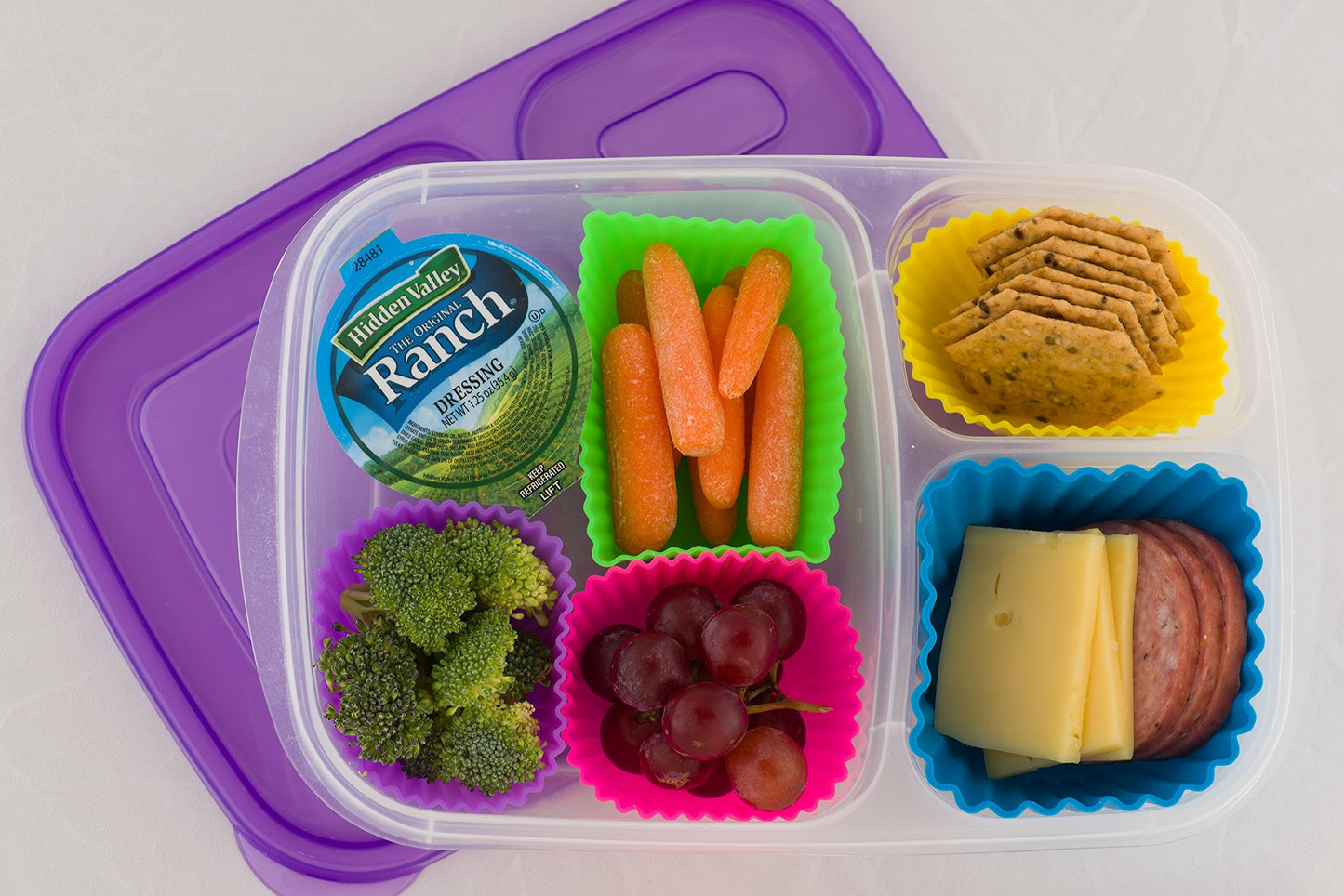 Silicone Baking Cups Bento Variety Bundle, Set of 18 Reusable Silicone Cupcake Liners for Baking, Lunch Box Dividers, Nonstick Silicone Muffin Cups, Silicone Cupcake Molds for Baking and Bento Box