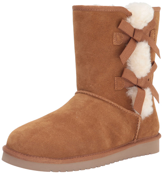 Koolaburra by UGG Women's Victoria Short Fashion Boot, Chestnut, 07 M US